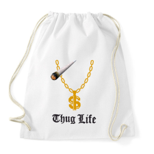 PRINTFASHION Thug Life 2 - Sportzsák, Tornazsák - Fehér tornazsák