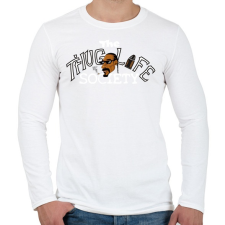PRINTFASHION Thug Life Society - Férfi hosszú ujjú póló - Fehér férfi póló