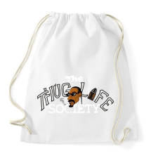 PRINTFASHION Thug Life Society - Sportzsák, Tornazsák - Fehér tornazsák
