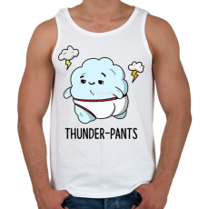 PRINTFASHION Thunder-pants - Férfi atléta - Fehér