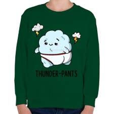 PRINTFASHION Thunder-pants - Gyerek pulóver - Sötétzöld gyerek póló
