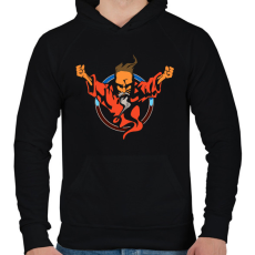 PRINTFASHION Thunderdome  - Férfi kapucnis pulóver - Fekete
