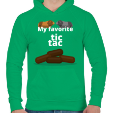 PRINTFASHION Tic Tac - Férfi kapucnis pulóver - Zöld