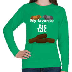 PRINTFASHION Tic Tac - Női pulóver - Zöld