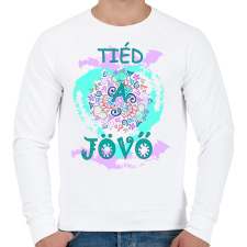 PRINTFASHION Tiéd a jövő! - Férfi pulóver - Fehér férfi pulóver, kardigán