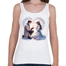 PRINTFASHION Tiéd a szívem! - Női atléta - Fehér női trikó