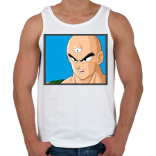 PRINTFASHION Tien Shinhan - Férfi atléta - Fehér atléta, trikó