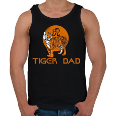 PRINTFASHION tiger dad - Férfi atléta - Fekete