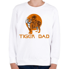 PRINTFASHION tiger dad - Gyerek pulóver - Fehér gyerek pulóver, kardigán