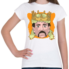 PRINTFASHION Tiger King - Női póló - Fehér női póló