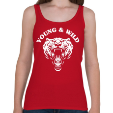 PRINTFASHION Tiger - Női atléta - Cseresznyepiros