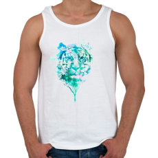 PRINTFASHION Tiger tree - Férfi atléta - Fehér