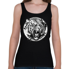 PRINTFASHION Tigris black and white - Női atléta - Fekete női trikó