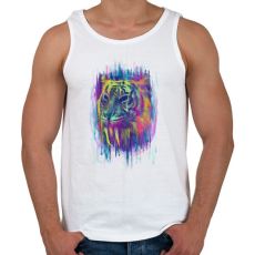 PRINTFASHION Tigris - Férfi atléta - Fehér