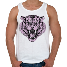 PRINTFASHION Tigris - Férfi atléta - Fehér