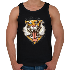 PRINTFASHION Tigris - Férfi atléta - Fekete