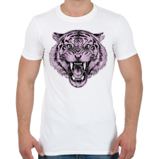 PRINTFASHION Tigris - Férfi póló - Fehér férfi póló
