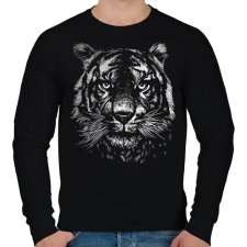 PRINTFASHION Tigris - Férfi pulóver - Fekete férfi pulóver, kardigán