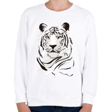 PRINTFASHION Tigris - Gyerek pulóver - Fehér