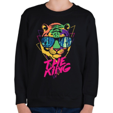 PRINTFASHION Tigris király - Gyerek pulóver - Fekete gyerek pulóver, kardigán