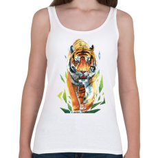 PRINTFASHION Tigris - Női atléta - Fehér