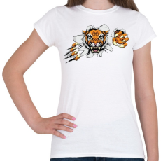 PRINTFASHION Tigris - Női póló - Fehér