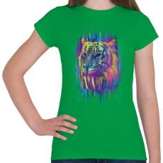 PRINTFASHION Tigris - Női póló - Zöld