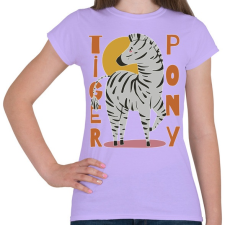 PRINTFASHION Tigris póni - zebra - Női póló - Viola női póló