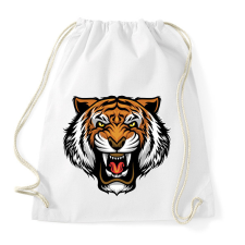 PRINTFASHION Tigris  - Sportzsák, Tornazsák - Fehér tornazsák