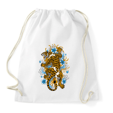 PRINTFASHION Tigris - Sportzsák, Tornazsák - Fehér tornazsák