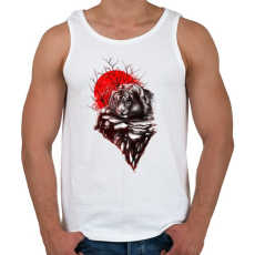 PRINTFASHION Tigris territórium - Férfi atléta - Fehér