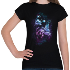PRINTFASHION Tigriscsapás - Női póló - Fekete női póló