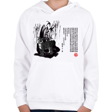 PRINTFASHION tigrises kép - Gyerek kapucnis pulóver - Fehér
