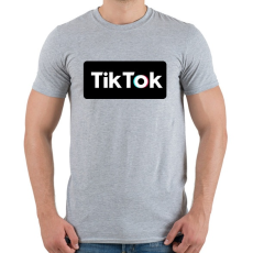 PRINTFASHION Tik Tok BOX - Férfi póló - Sport szürke