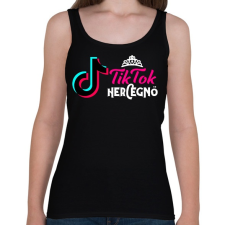 PRINTFASHION Tik Tok Hercegnő - Női atléta - Fekete női trikó
