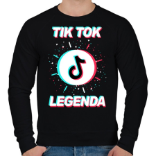 PRINTFASHION Tik Tok Legenda - Férfi pulóver - Fekete férfi pulóver, kardigán