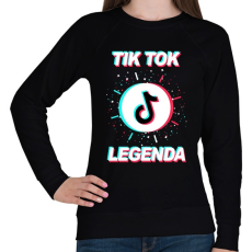 PRINTFASHION Tik Tok Legenda - Női pulóver - Fekete