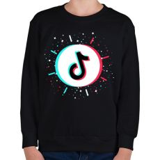 PRINTFASHION Tik Tok logo - Gyerek pulóver - Fekete