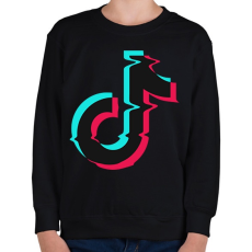 PRINTFASHION Tik Tok logo - Gyerek pulóver - Fekete