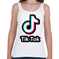 PRINTFASHION Tik Tok Logo - Női atléta - Fehér női felső