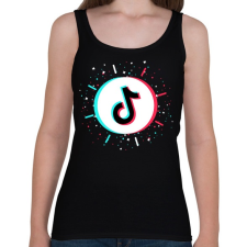 PRINTFASHION Tik Tok logo - Női atléta - Fekete női trikó