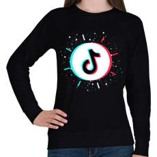 PRINTFASHION Tik Tok logo - Női pulóver - Fekete