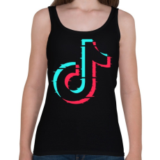 PRINTFASHION Tik-tok - Női atléta - Fekete