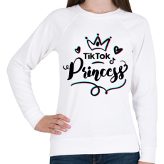 PRINTFASHION Tik Tok Princess - Női pulóver - Fehér