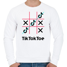 PRINTFASHION Tik Tok Toe - Férfi pulóver - Fehér férfi pulóver, kardigán