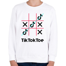 PRINTFASHION Tik Tok Toe - Gyerek pulóver - Fehér