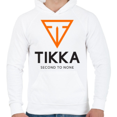 PRINTFASHION Tikka - Second to none - Férfi kapucnis pulóver - Fehér