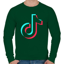 PRINTFASHION Tiktok átlátszó - Férfi pulóver - Sötétzöld férfi pulóver, kardigán