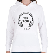 PRINTFASHION TikTok fejhallgató - Női kapucnis pulóver - Fehér női pulóver, kardigán