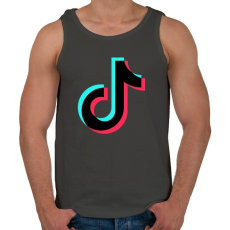 PRINTFASHION Tiktok fekete - Férfi atléta - Sötétszürke